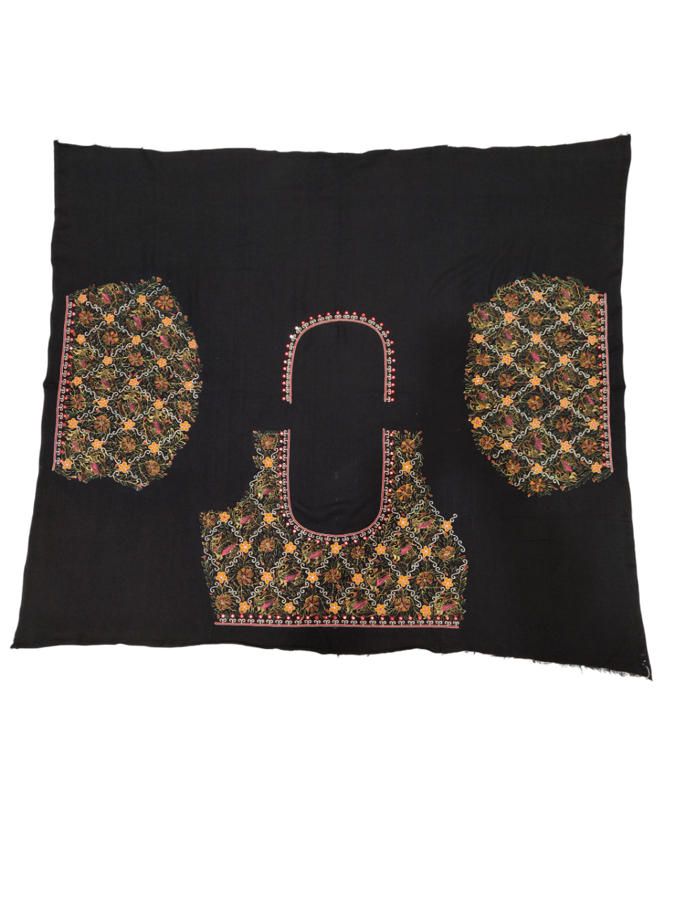 Handpainted Elegance: Madhubani Blouse Piece on Half Tussar Silk